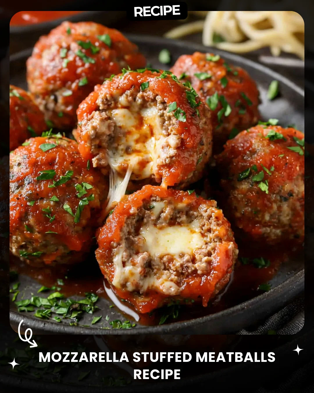 Mozzarella Stuffed Meatballs Recipe