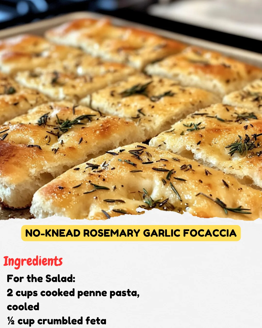No-Knead Rosemary Garlic Focaccia