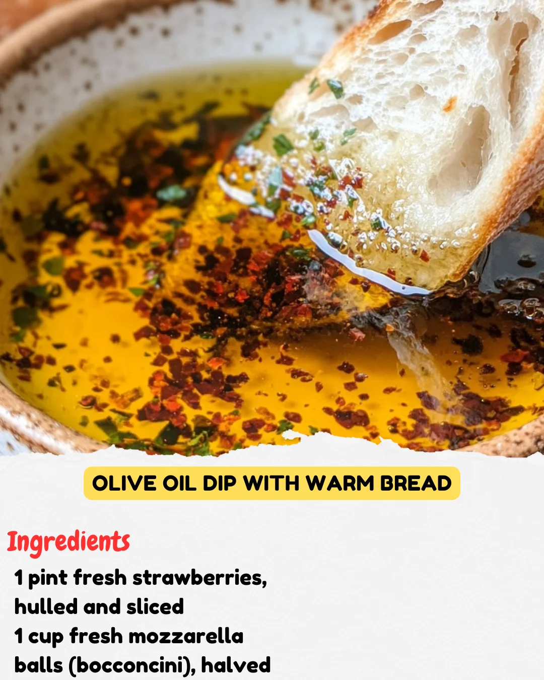 Olive Oil Dip with Warm Bread
