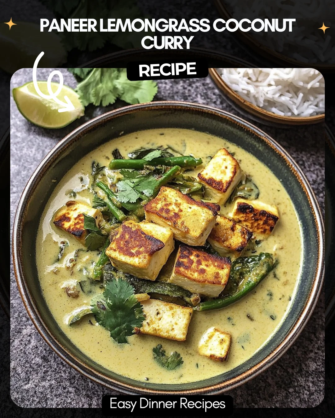 Paneer Lemongrass Coconut Curry