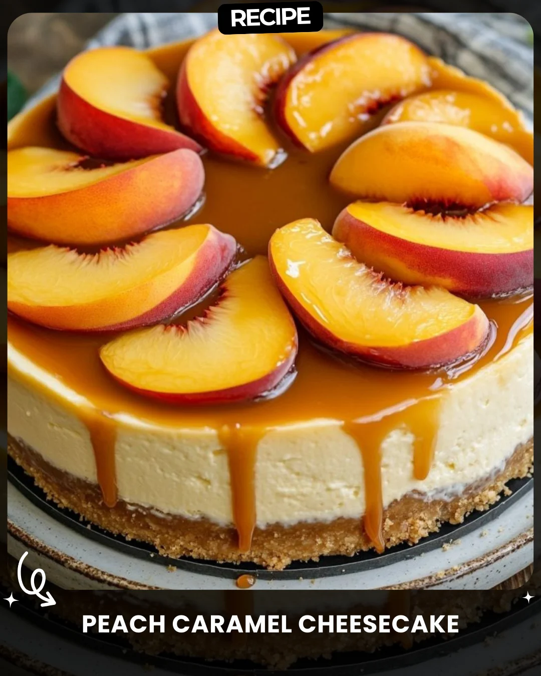 Peach Caramel Cheesecake