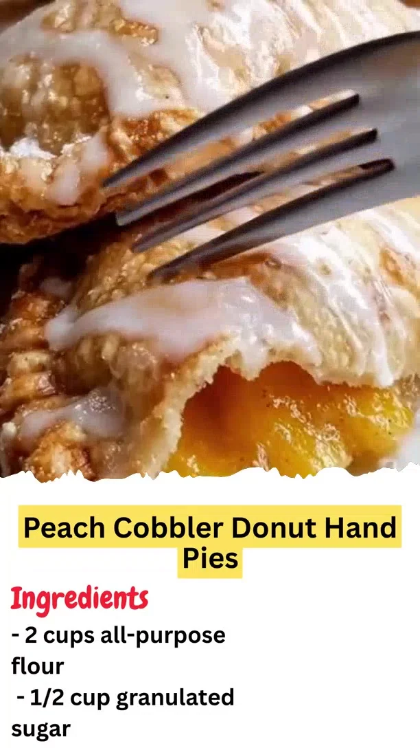 Peach Cobbler Donut Hand Pies