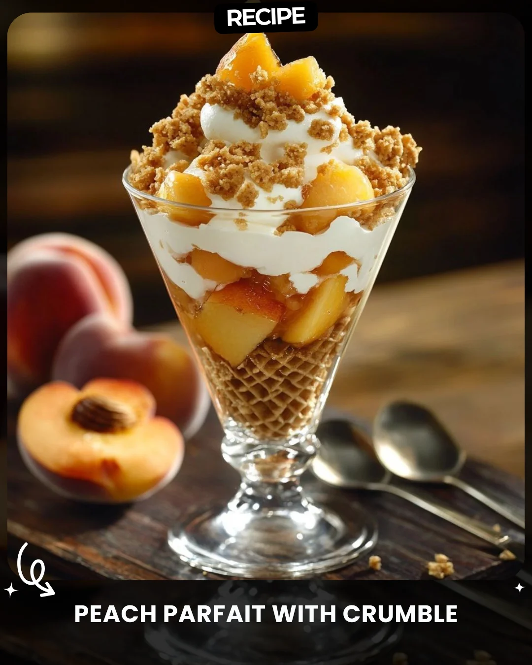 Peach Parfait with Crumble