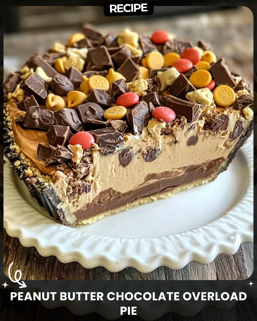 Peanut Butter Chocolate Overload Pie