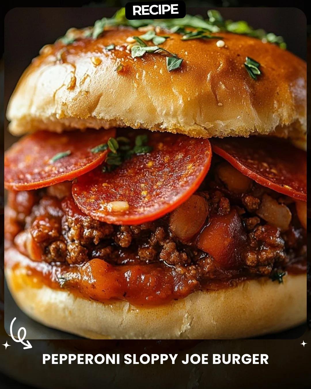 Pepperoni Sloppy Joe Burger