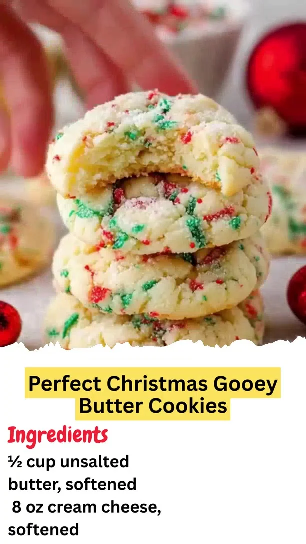 Perfect Christmas Gooey Butter Cookies
