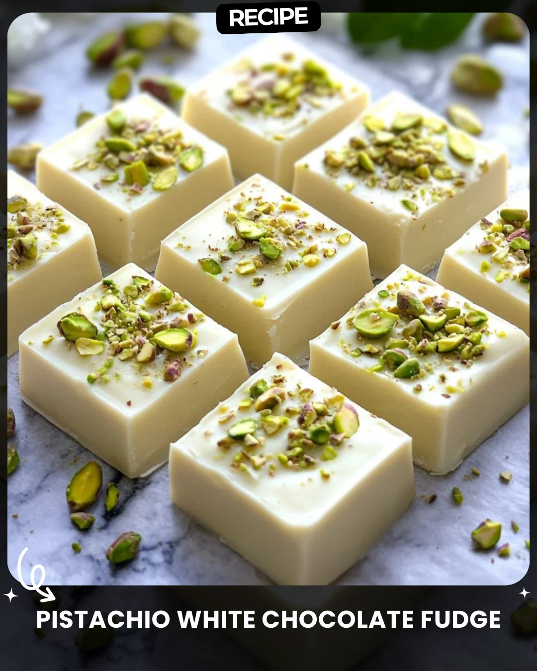 Pistachio White Chocolate Fudge