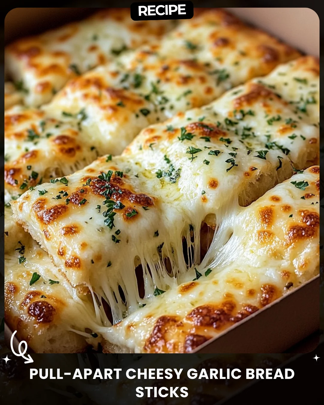 Pull-Apart Cheesy Garlic Bread Sticks