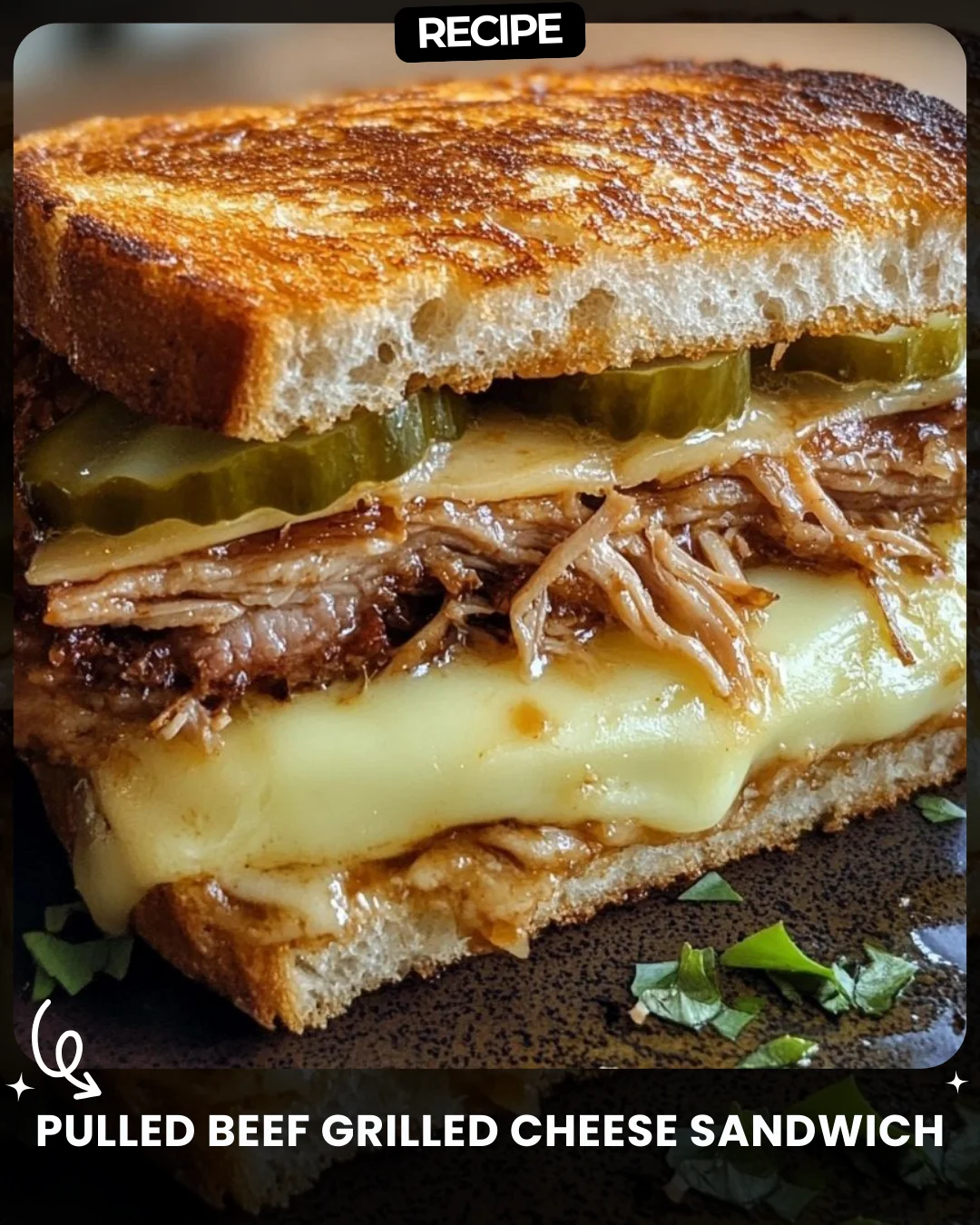 Pulled Beef Grilled Cheese Sandwich