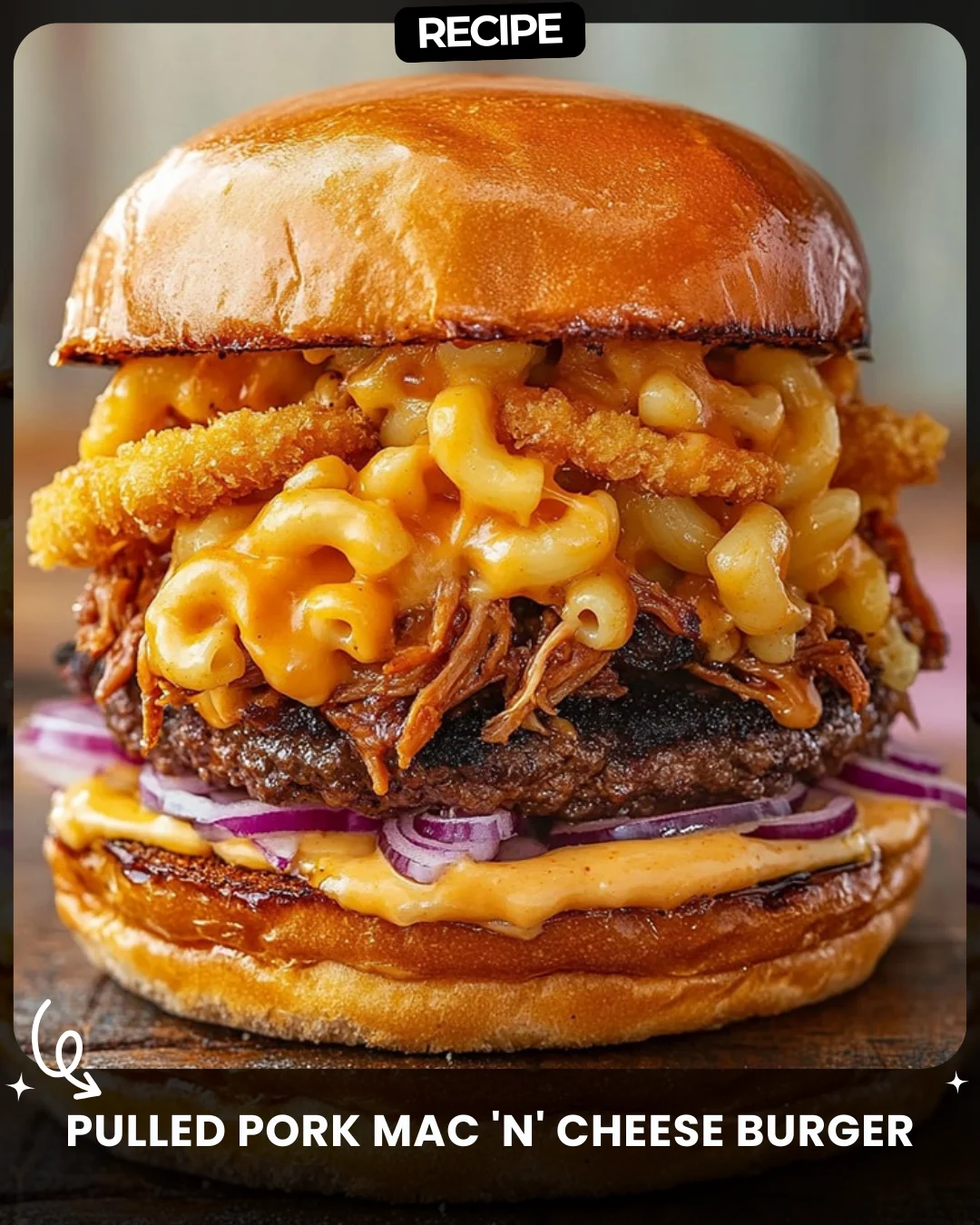 Pulled Pork Mac ‘n’ Cheese Burger
