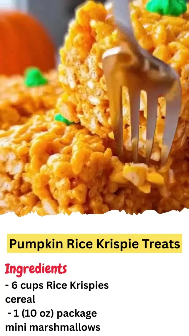 Pumpkin Rice Krispie Treats