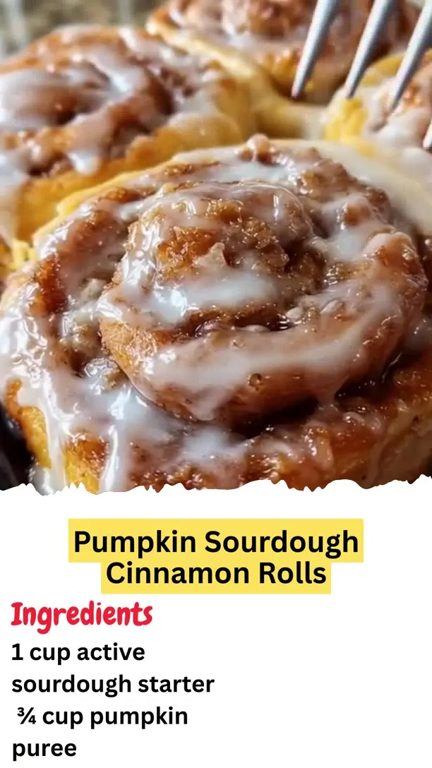 Pumpkin Sourdough Cinnamon Rolls
