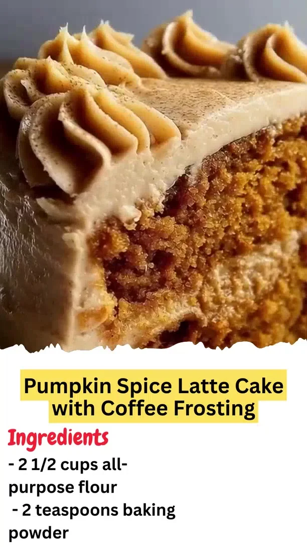 Pumpkin Spice Latte Cake with Coffee Frosting