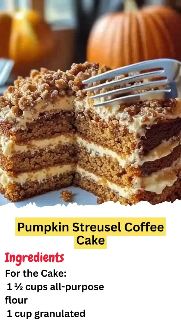 Pumpkin Streusel Coffee Cake