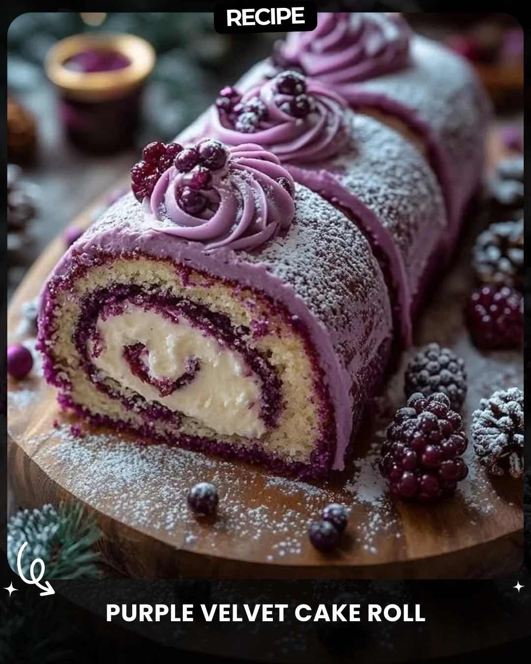 Purple Velvet Cake Roll