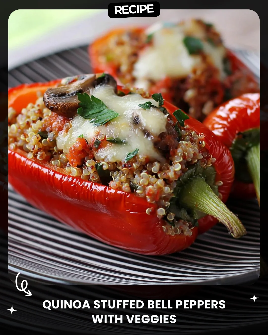 Quinoa Stuffed Bell Peppers with Veggies