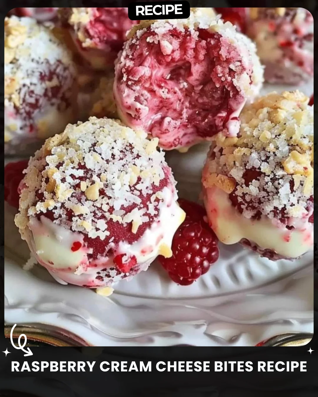 Raspberry Cream Cheese Bites Recipe