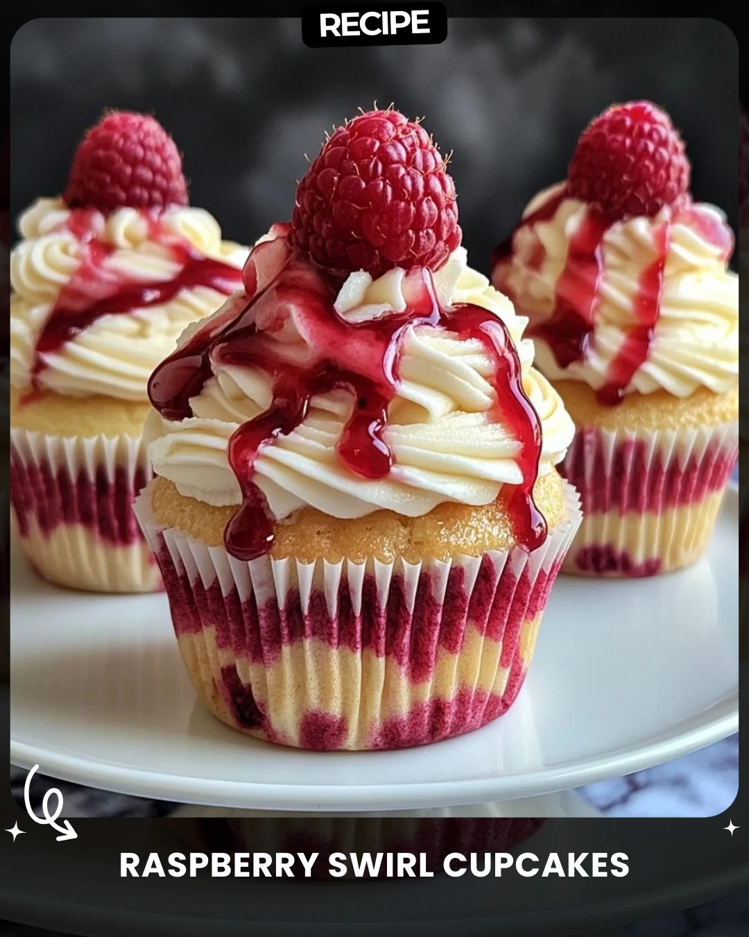 Raspberry Swirl Cupcakes