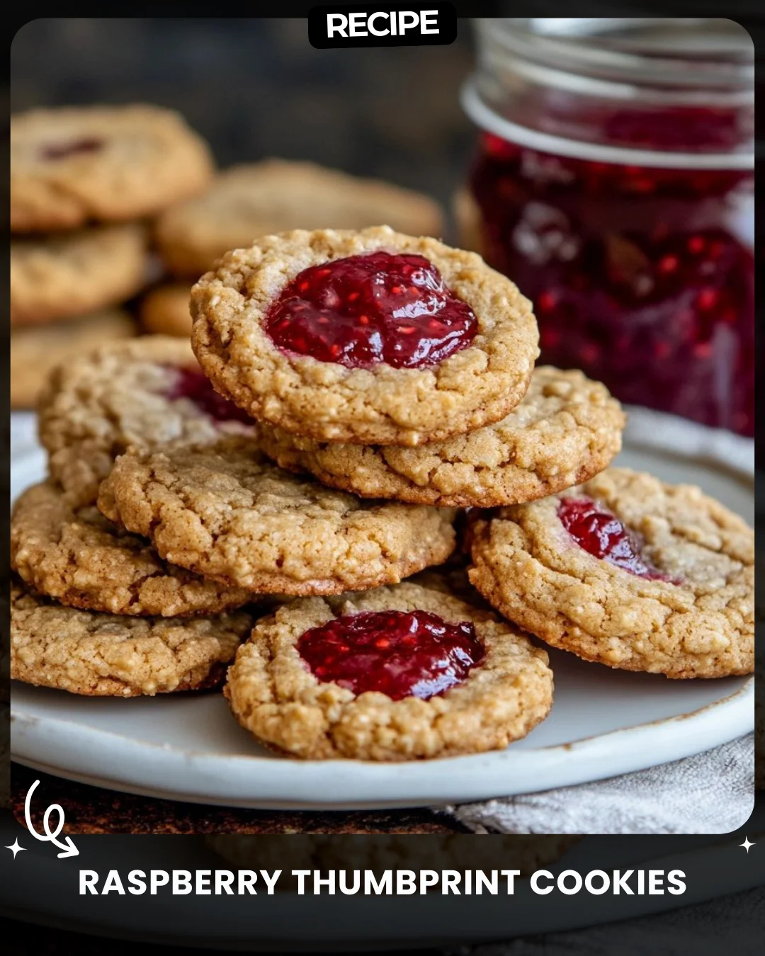 Raspberry Thumbprint Cookies