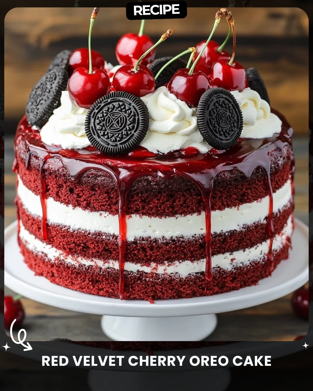 Red Velvet Cherry Oreo Cake