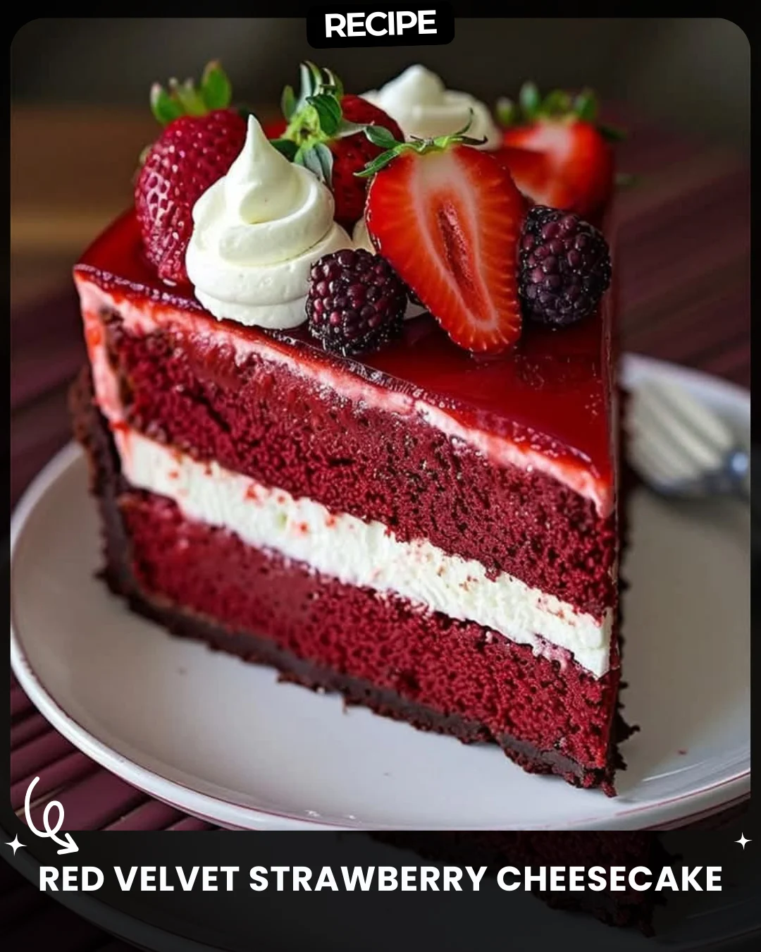 Red Velvet Strawberry Cheesecake