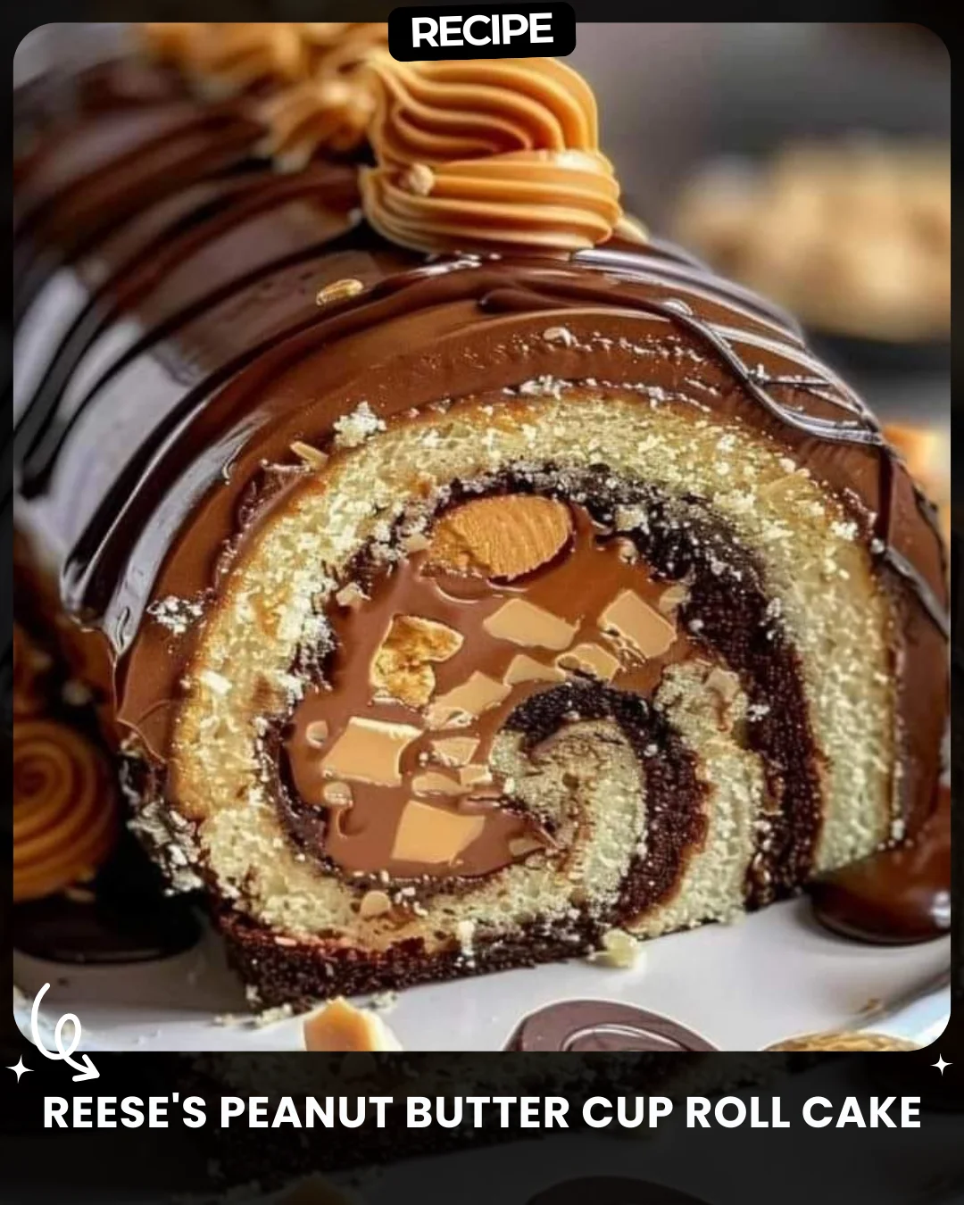 Reese’s Peanut Butter Cup Roll Cake