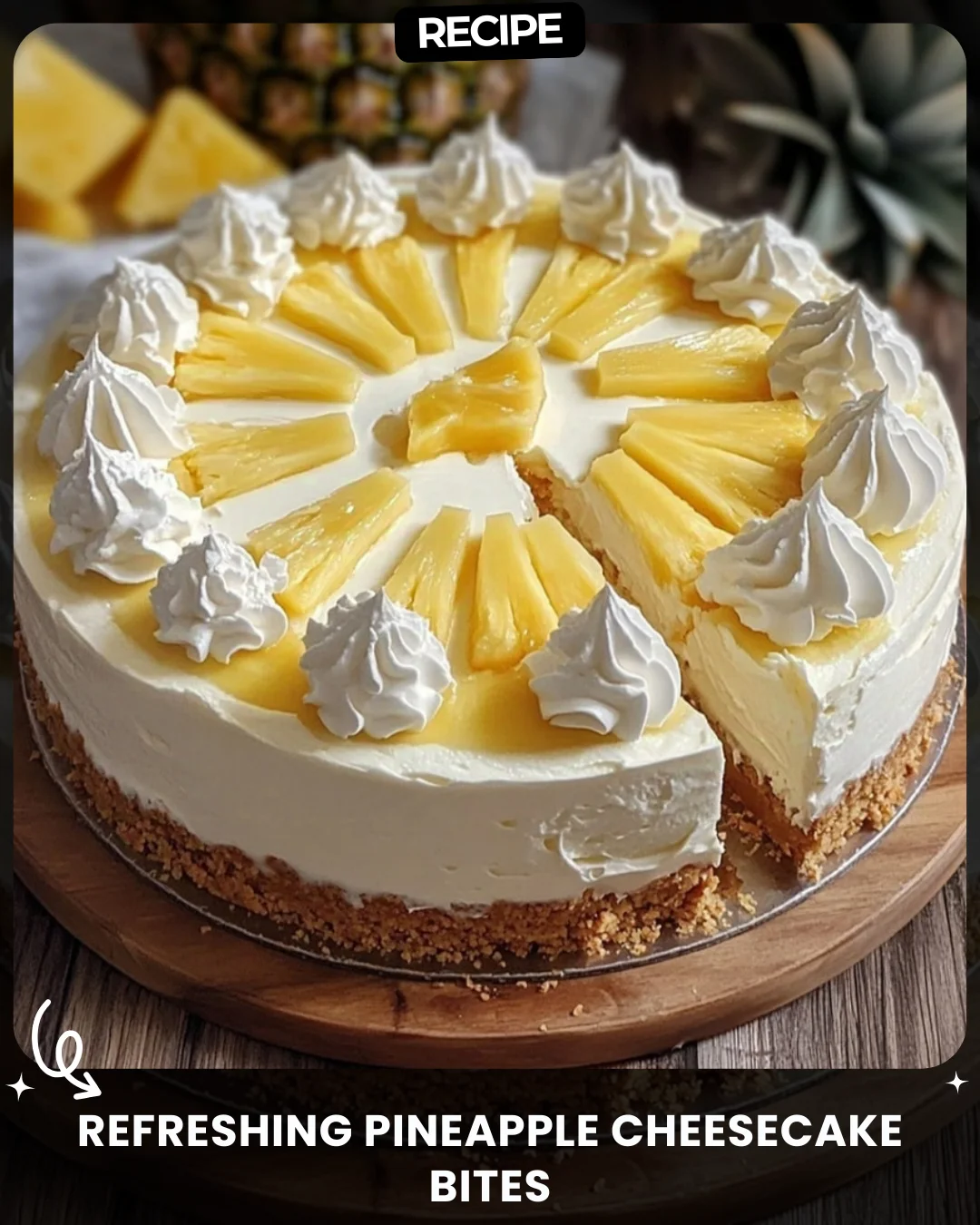 Refreshing Pineapple Cheesecake Bites