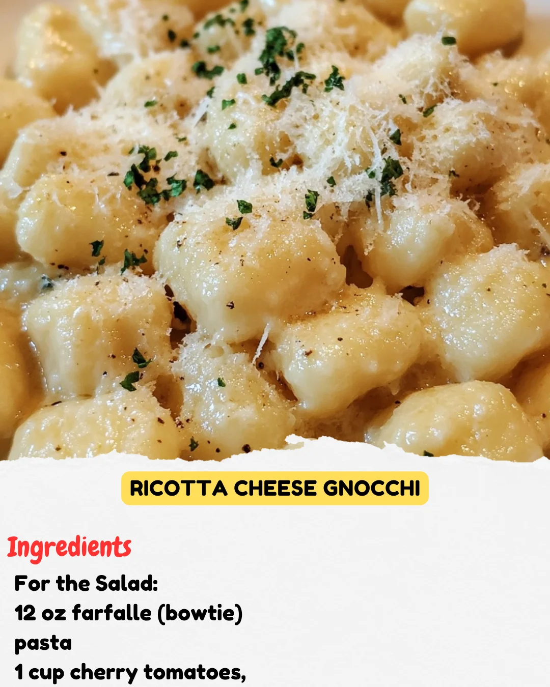Ricotta Cheese Gnocchi