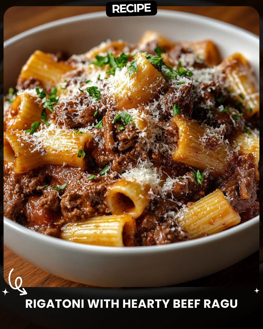Rigatoni with Hearty Beef Ragu