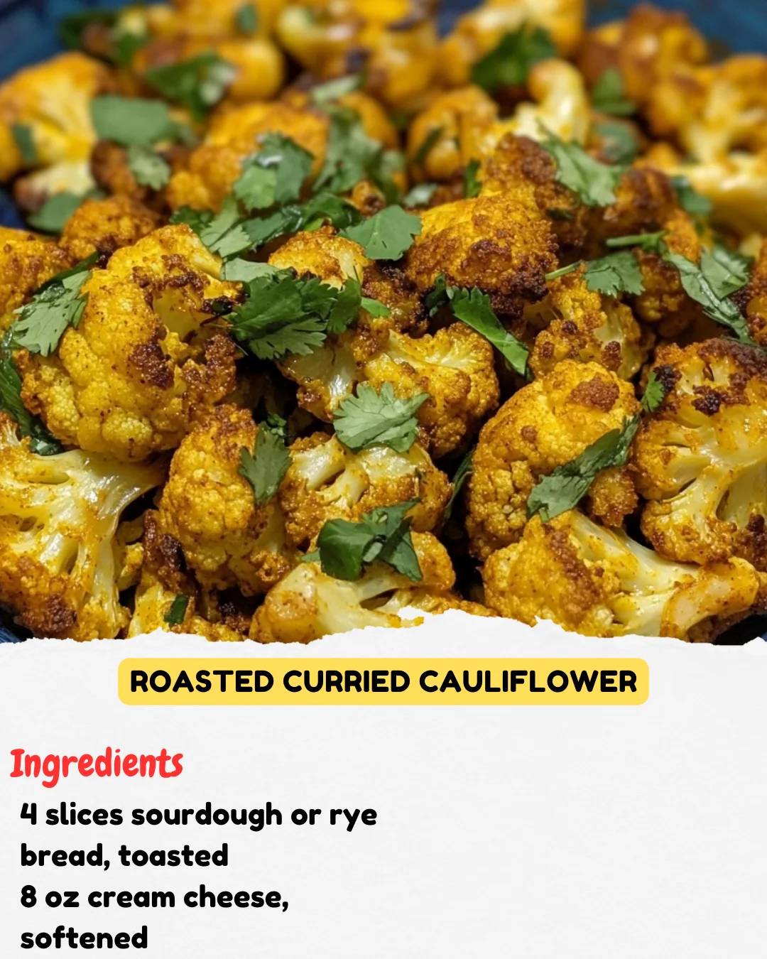 Roasted Curried Cauliflower