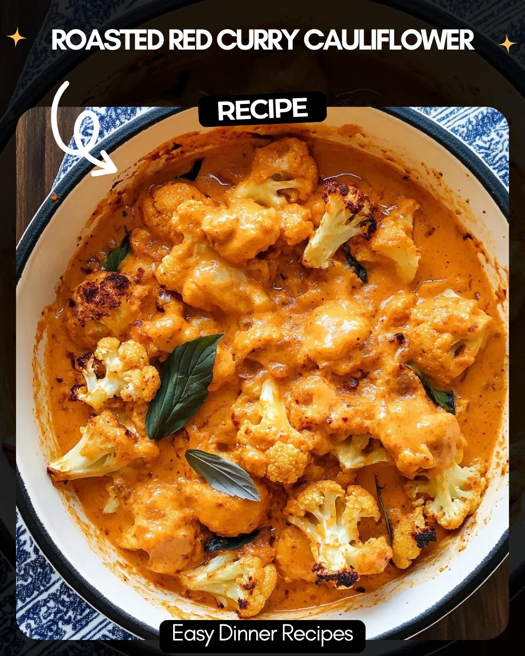 Roasted Red Curry Cauliflower