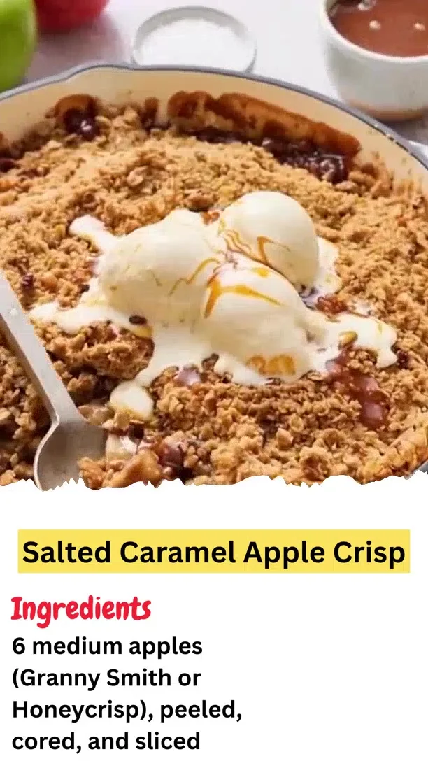 Salted Caramel Apple Crisp