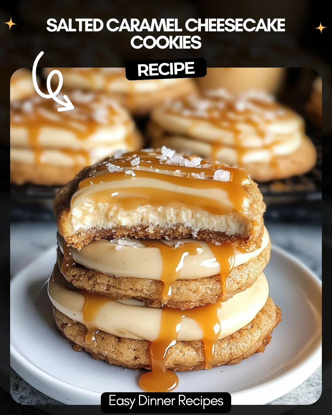 Salted Caramel Cheesecake Cookies