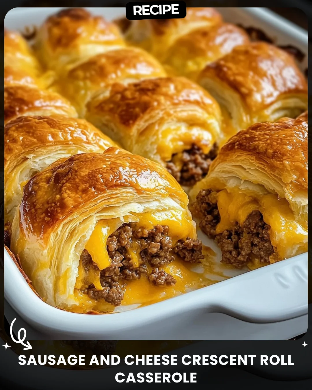Sausage and Cheese Crescent Roll Casserole