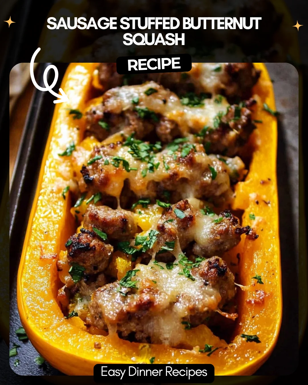 Sausage Stuffed Butternut Squash