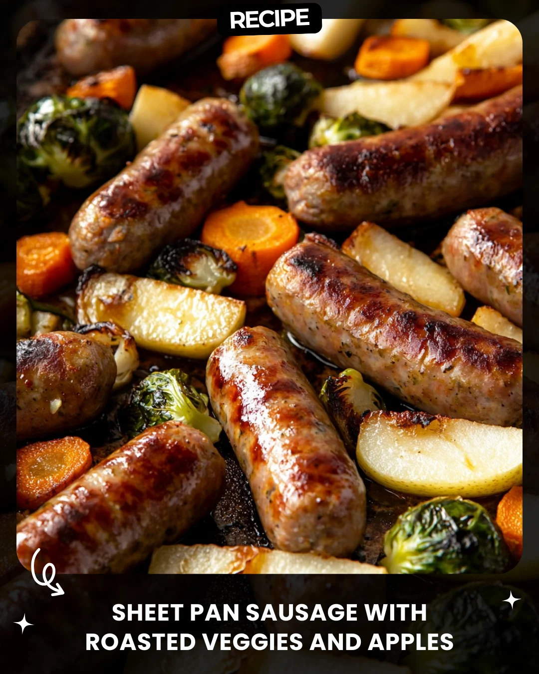 Sheet Pan Sausage with Roasted Veggies and Apples