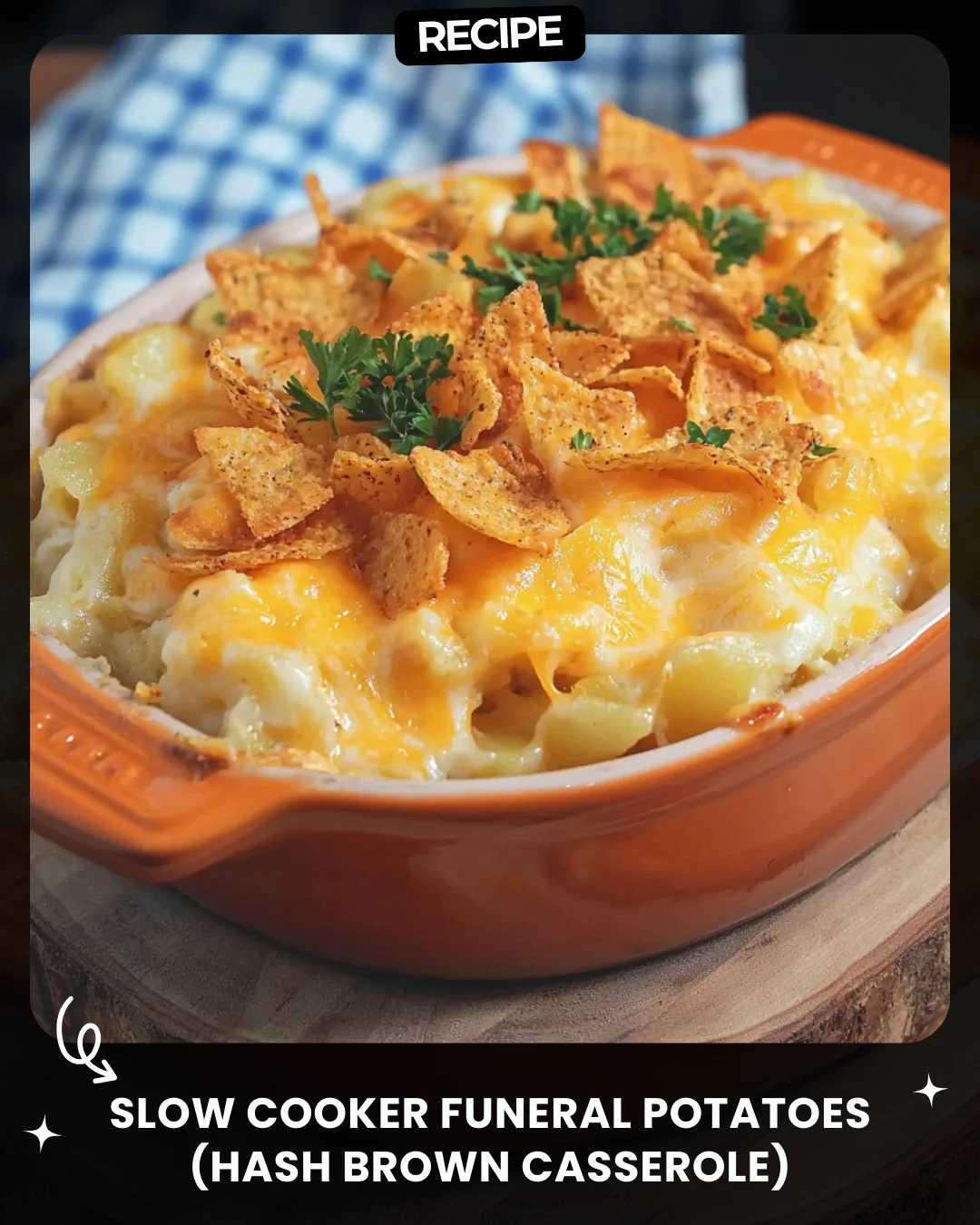 Slow Cooker Funeral Potatoes (Hash Brown Casserole)