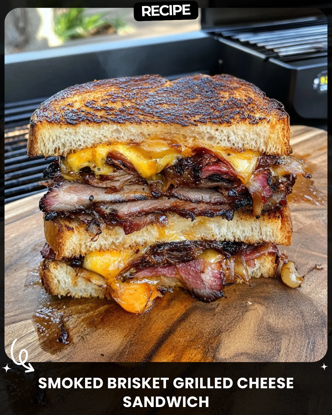 Smoked Brisket Grilled Cheese Sandwich