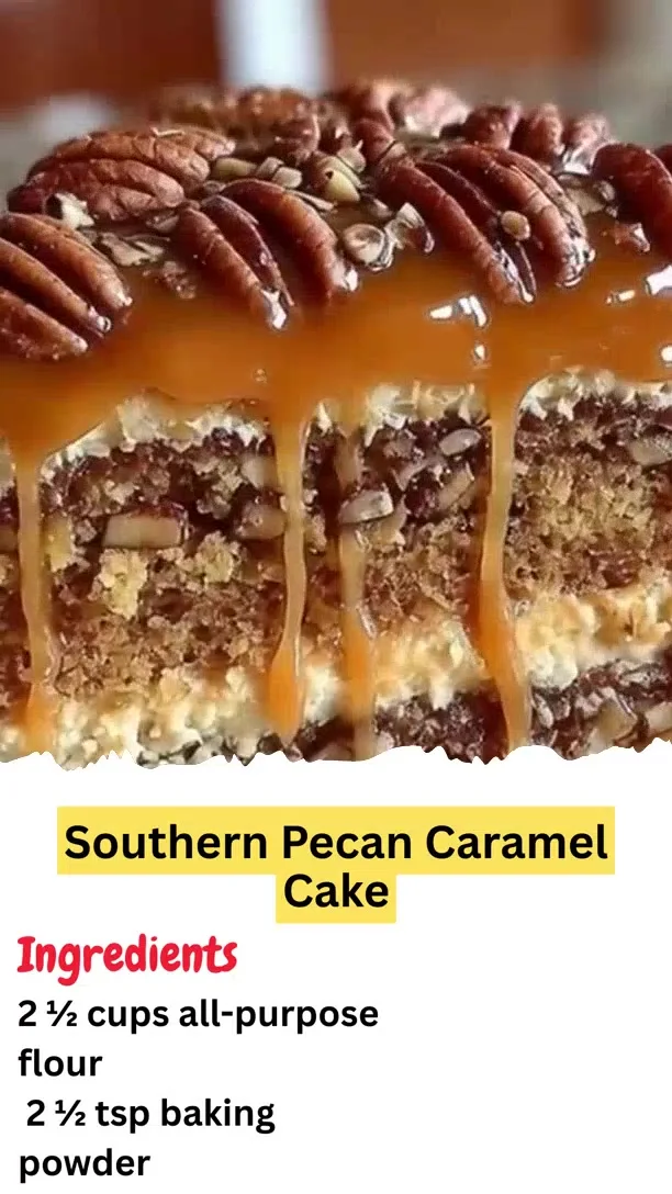 Southern Pecan Caramel Cake