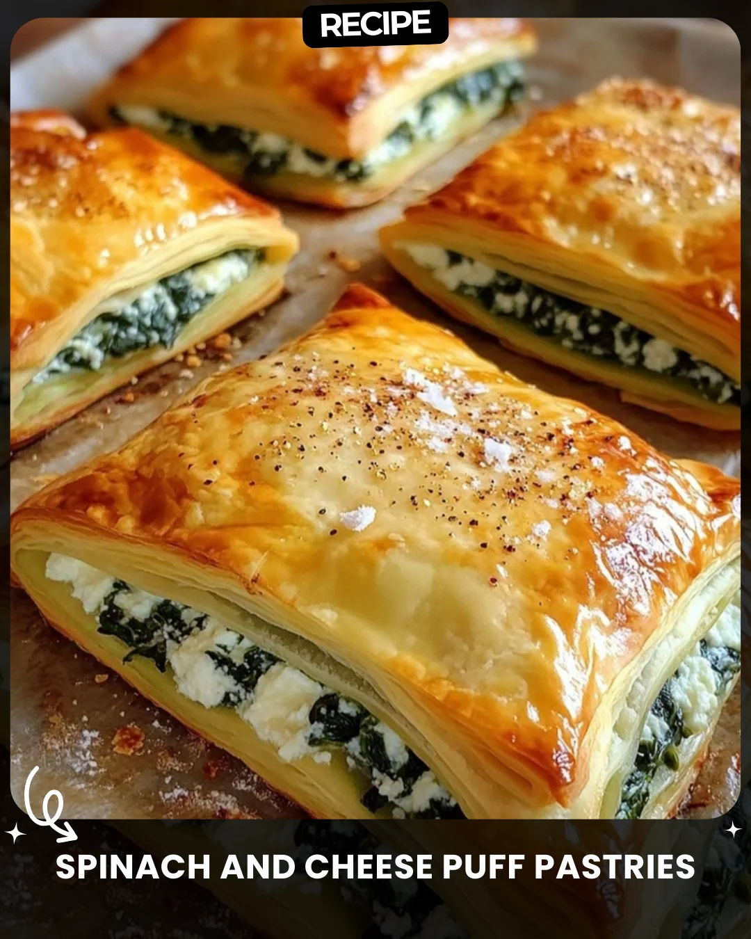 Spinach and Cheese Puff Pastries