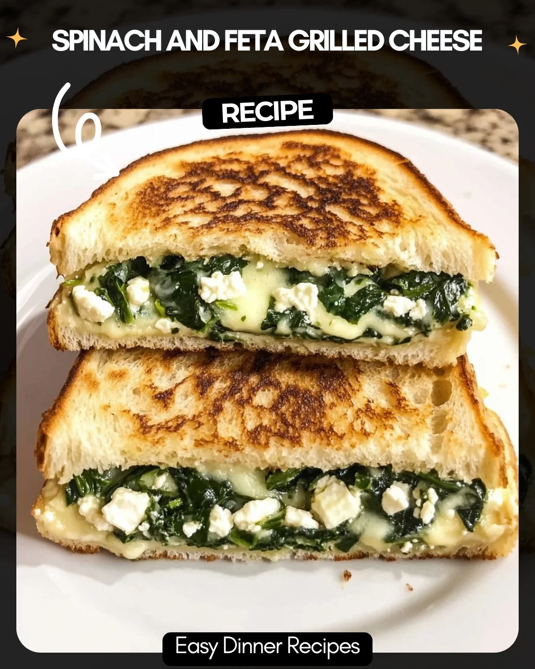 Spinach and Feta Grilled Cheese