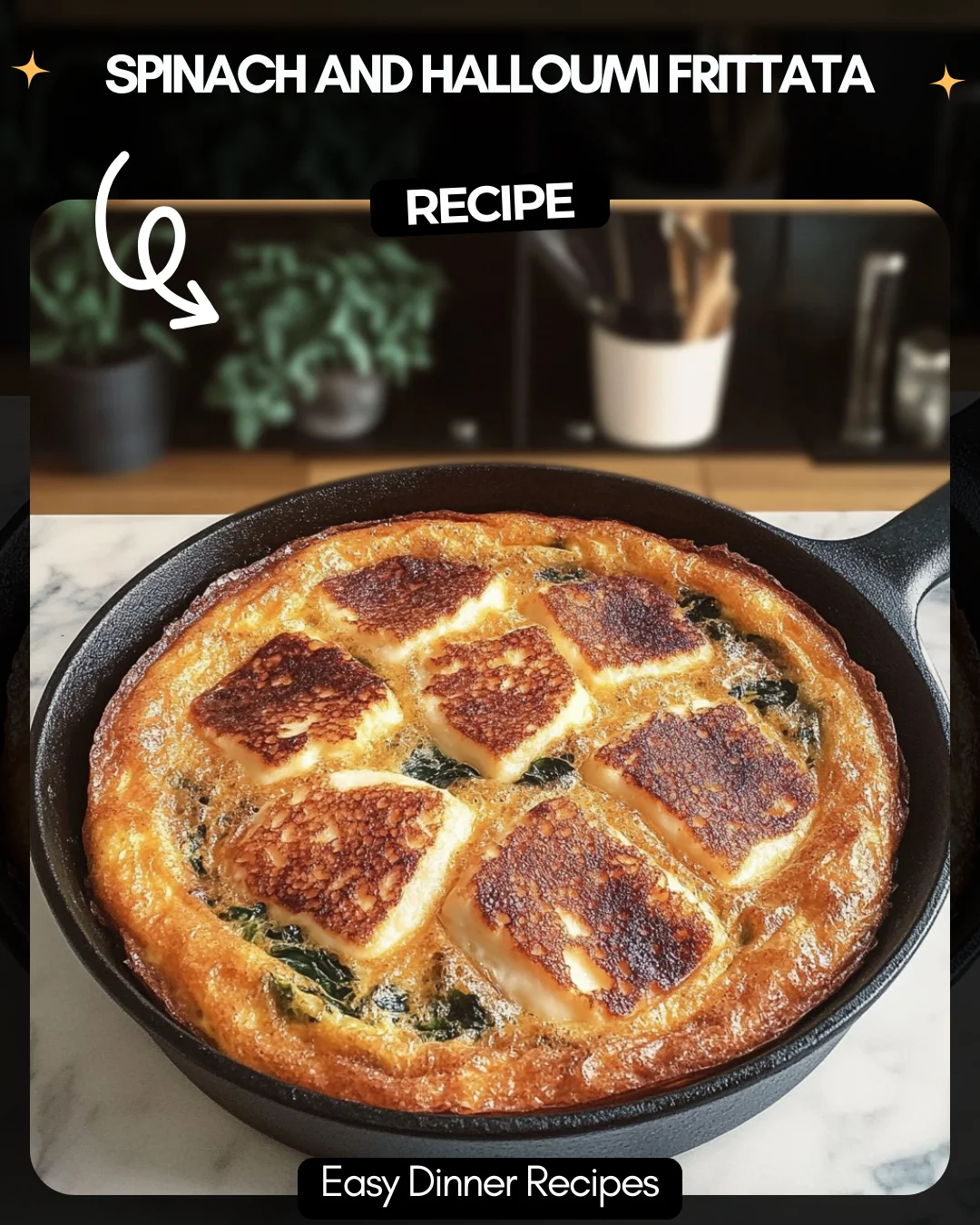 Spinach and Halloumi Frittata