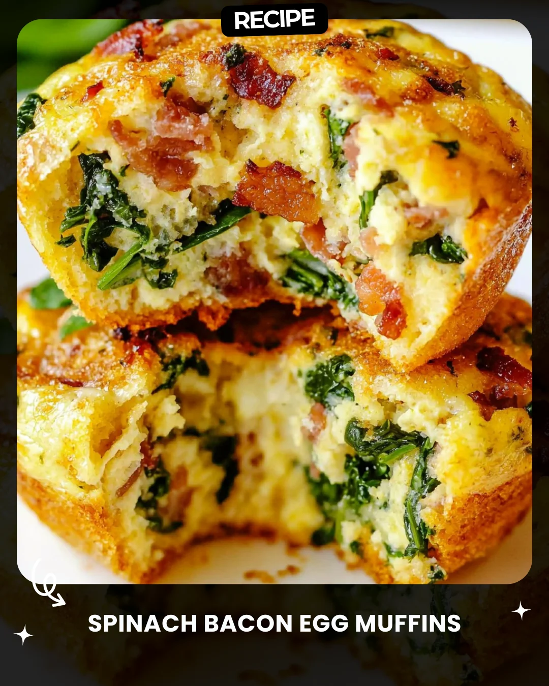 Spinach Bacon Egg Muffins
