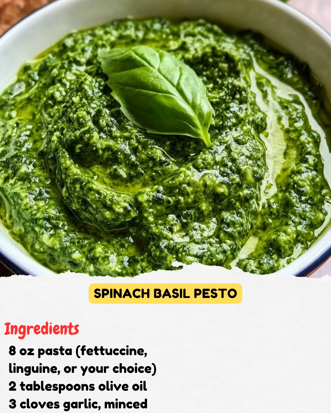 Spinach Basil Pesto