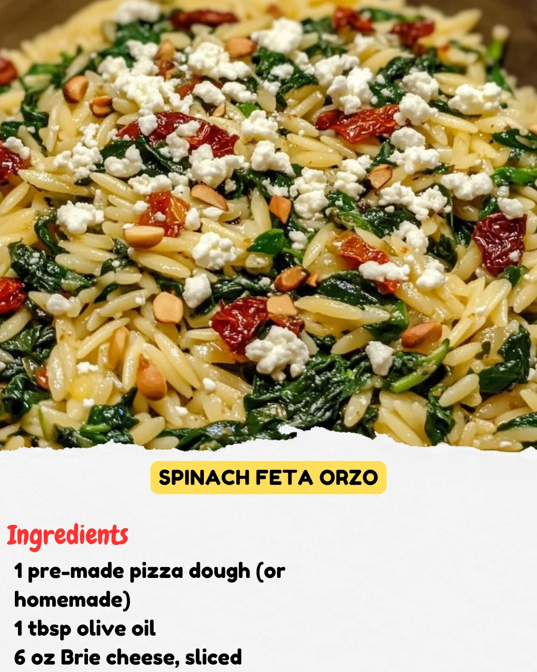 Spinach Feta Orzo