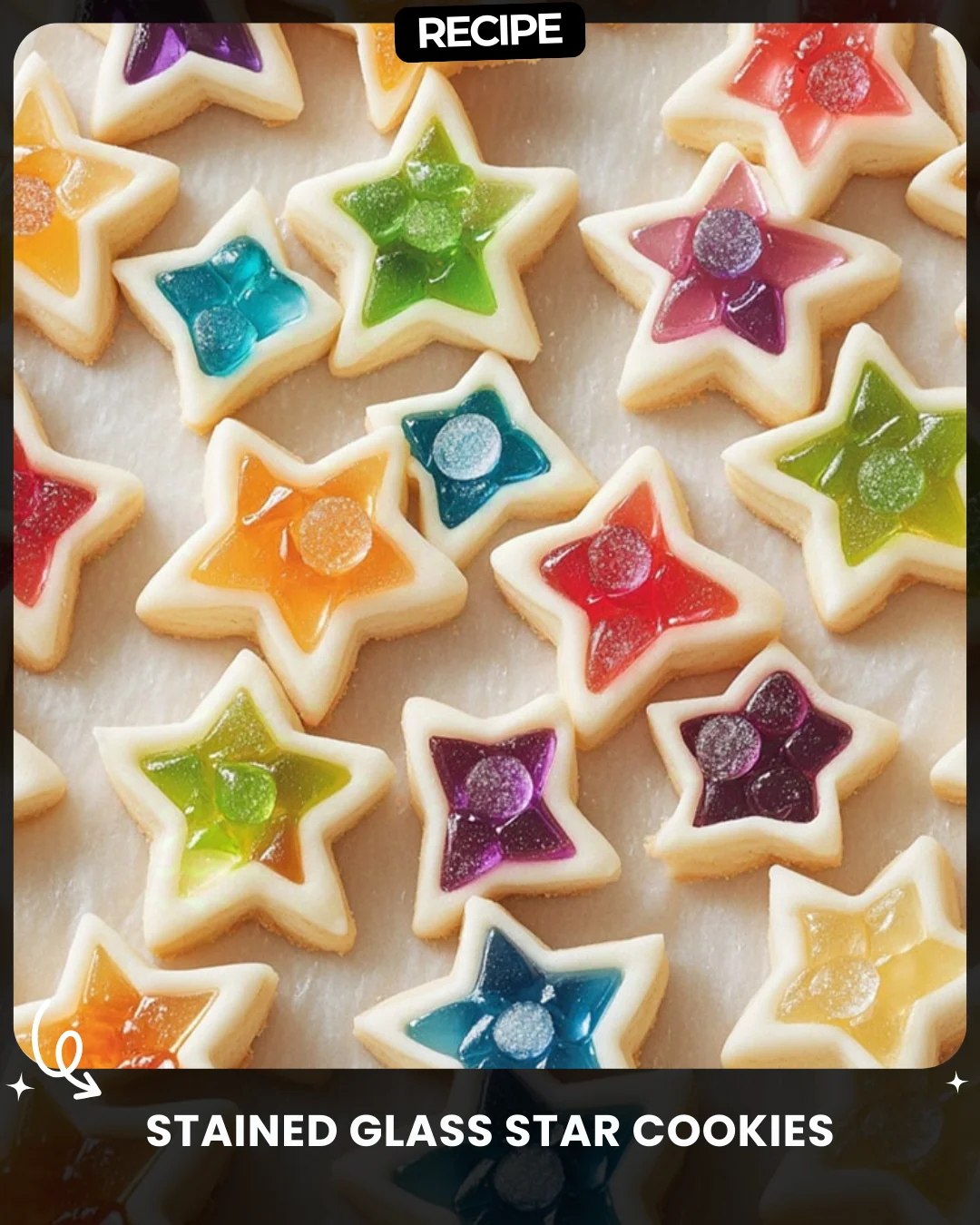 Stained Glass Star Cookies
