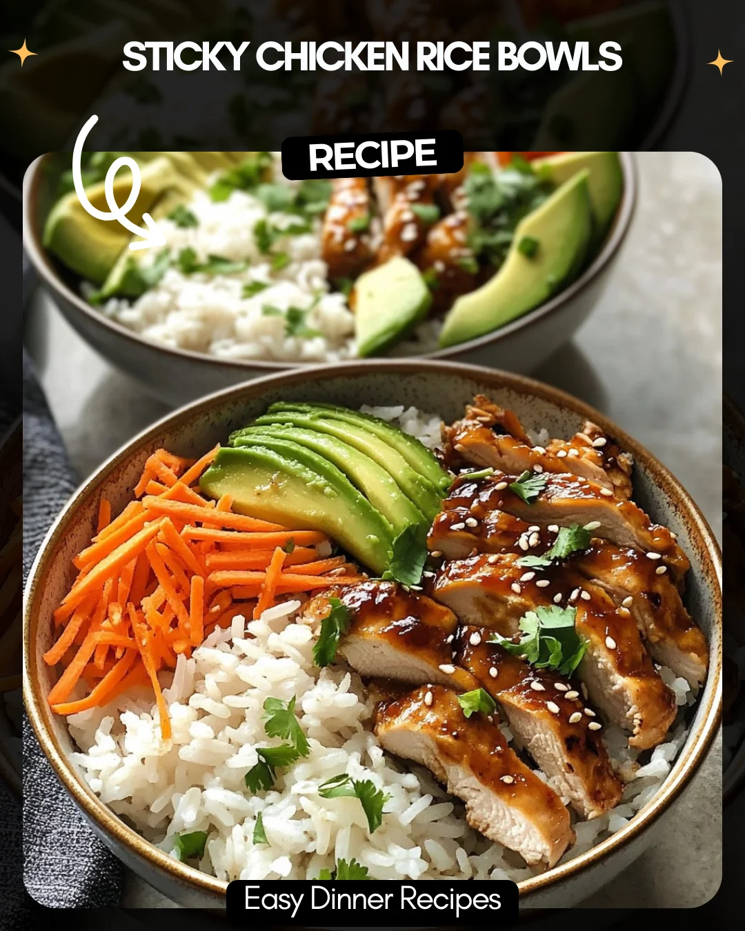 Sticky Chicken Rice Bowls