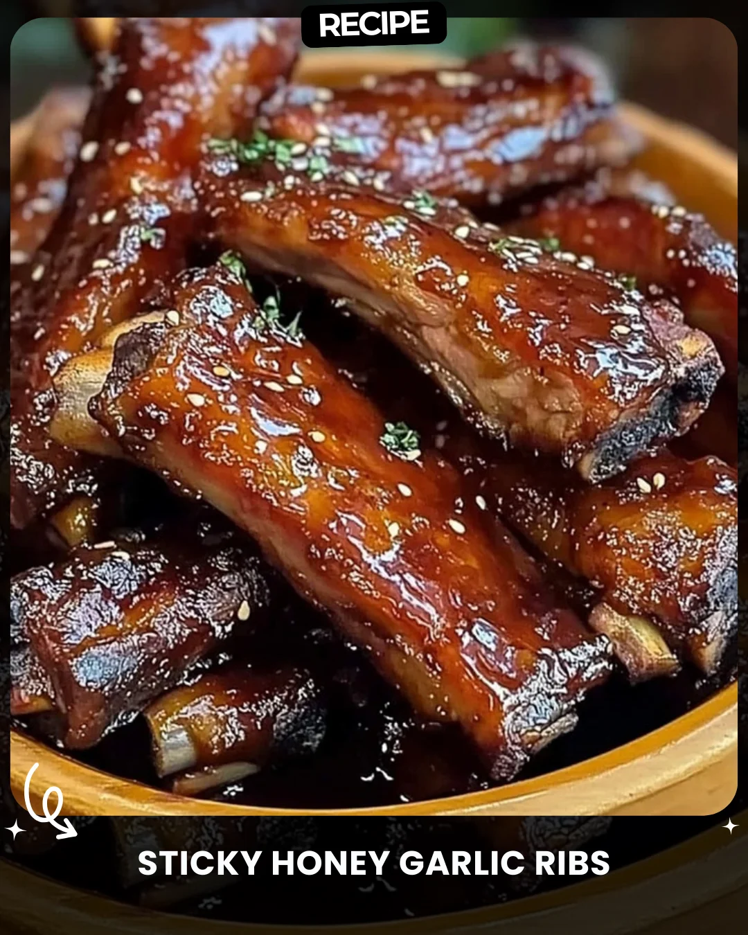 Sticky Honey Garlic Ribs