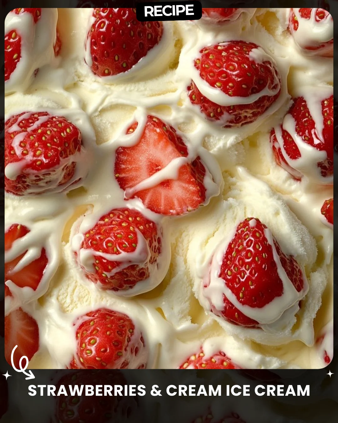 Strawberries & Cream Ice Cream