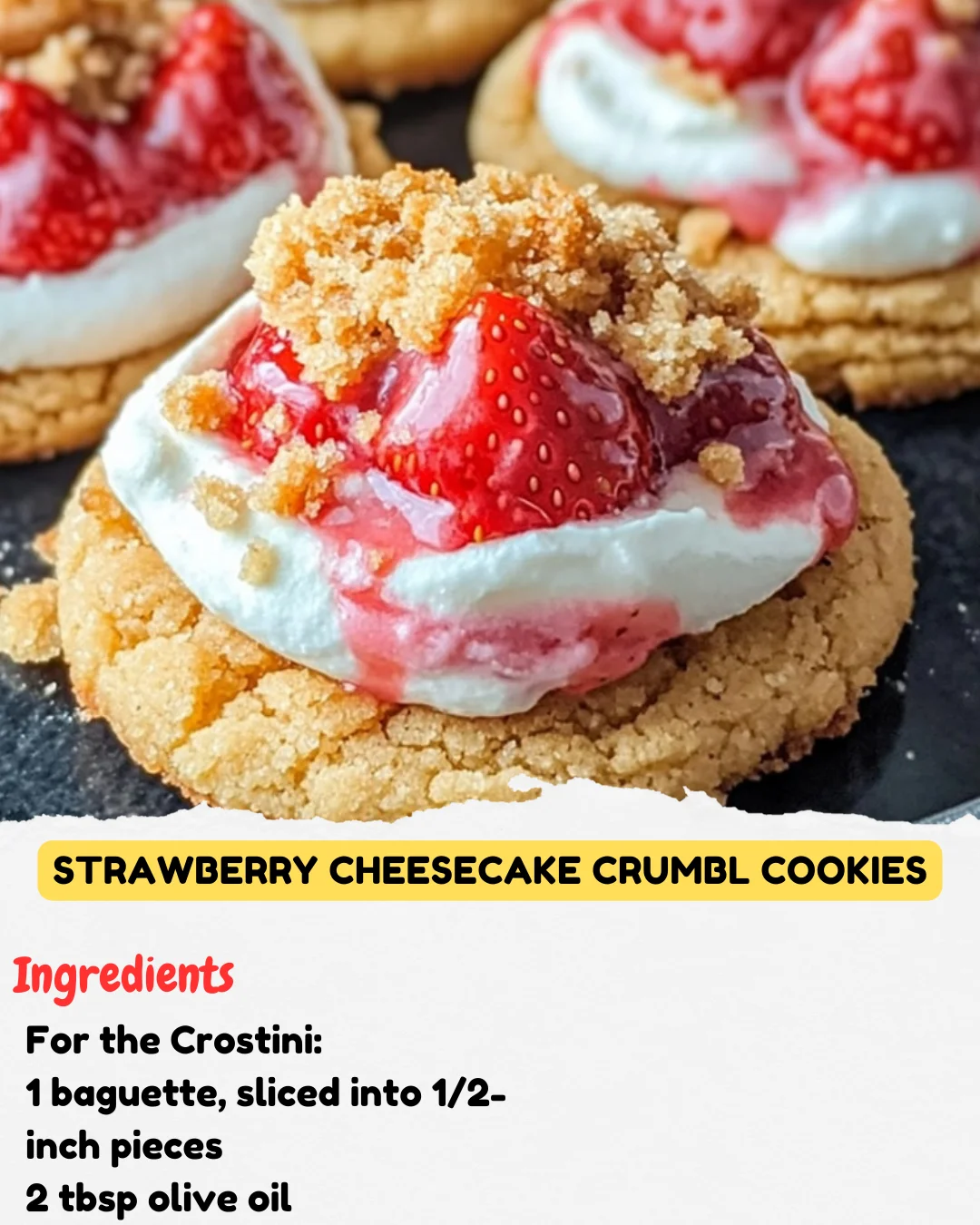 Strawberry Cheesecake Crumbl Cookies